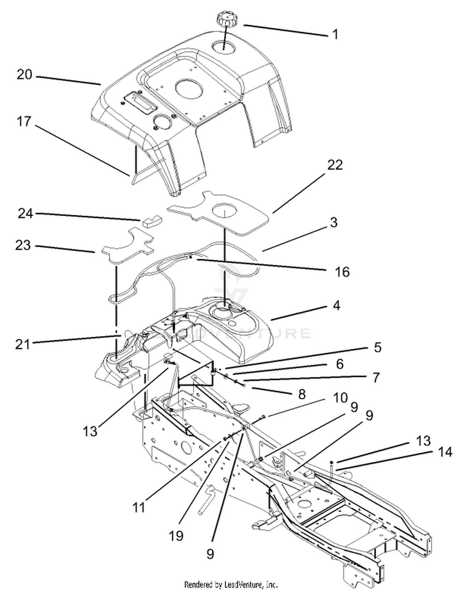 Fender and Fuel System Assembly
