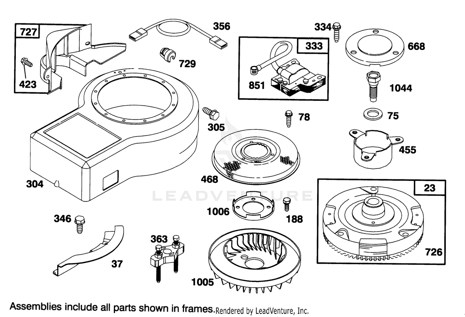 Engine Briggs  Stratton Model 282707-0119-01 6