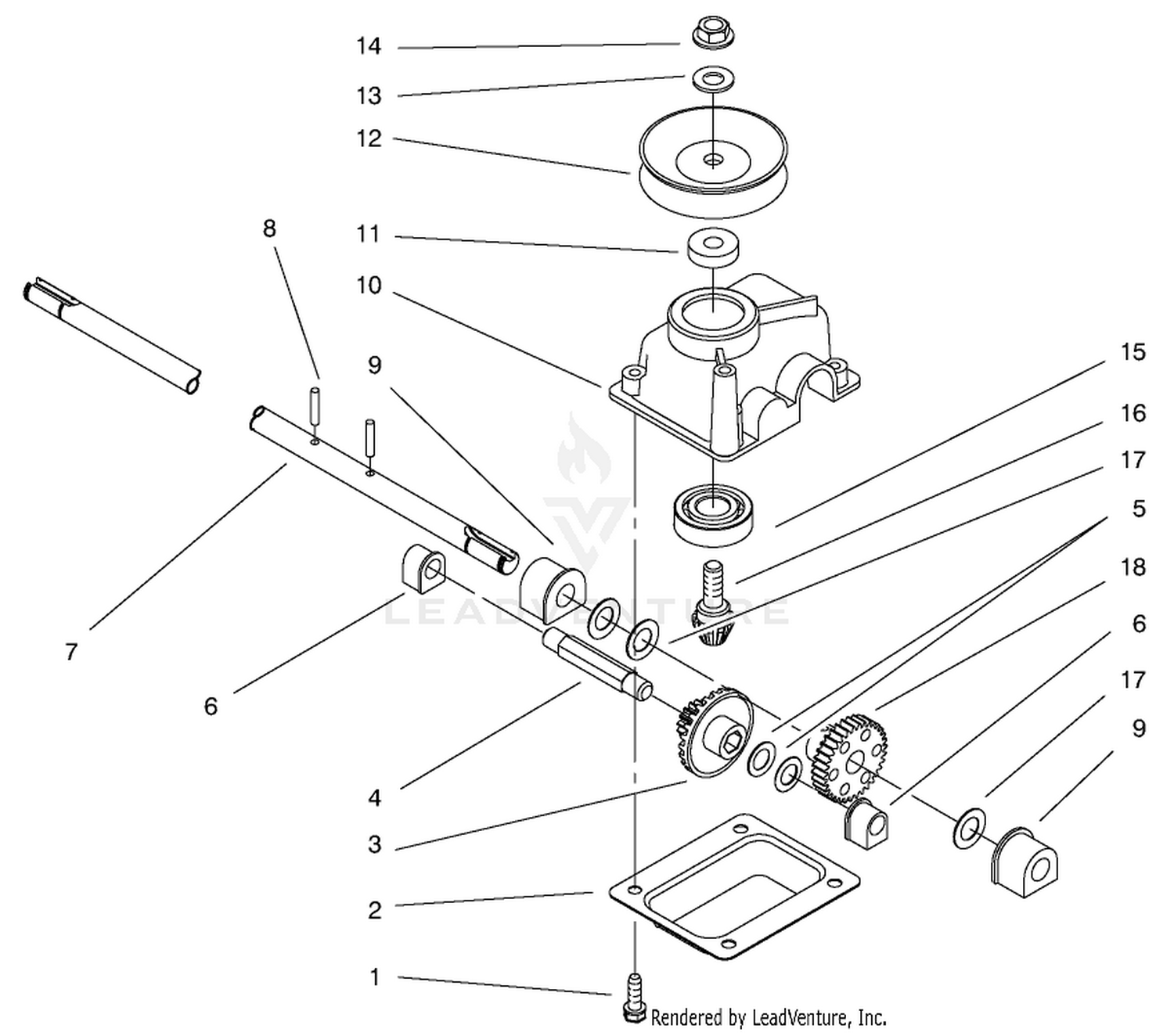 Gear Case Assembly #71-9600