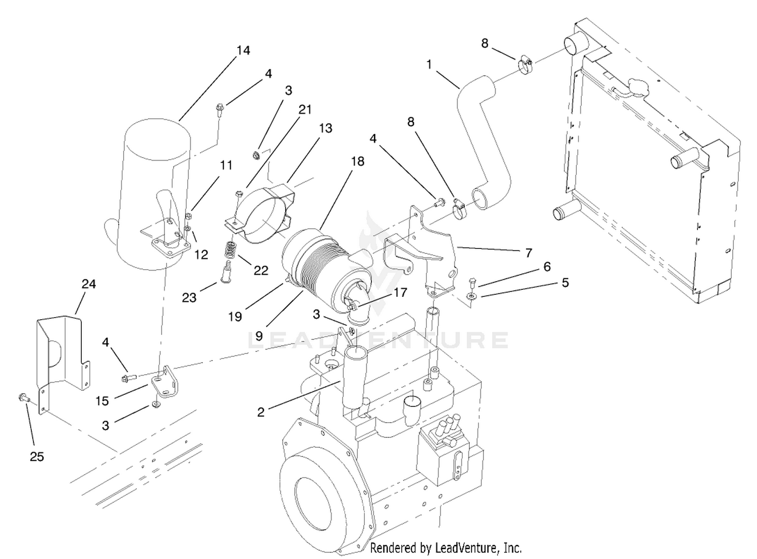 Muffler and Air Cleaner Assembly