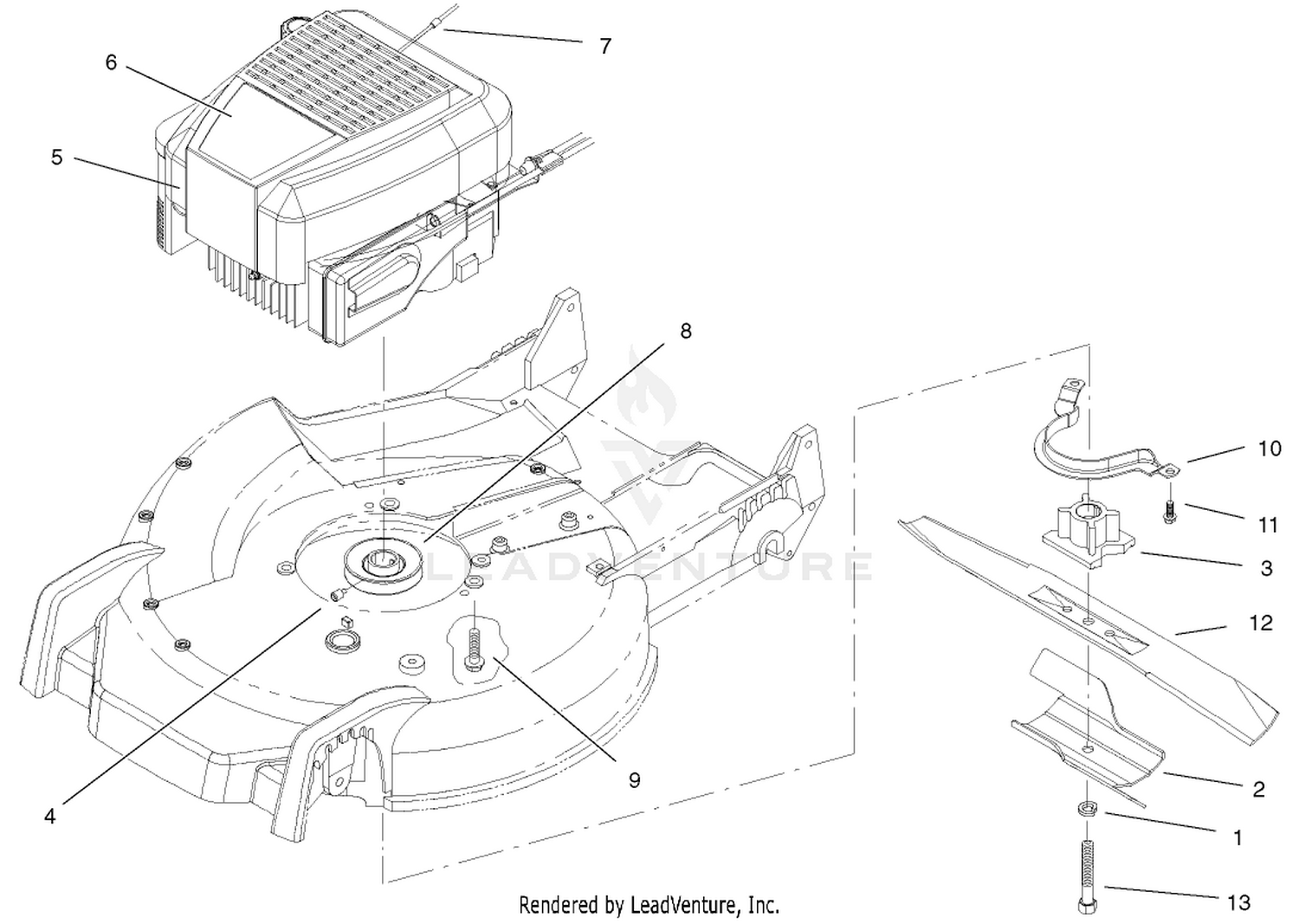 Engine And Blade Assembly
