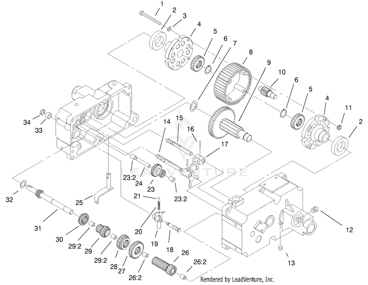 Transmission 8-Speed 8 Pinion (continued)(model 73449 Only)