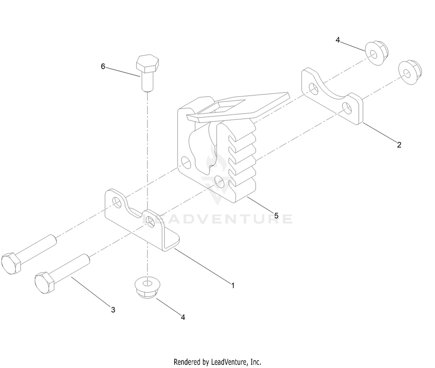 Small Bedrack Mount Grip Kit Assembly
