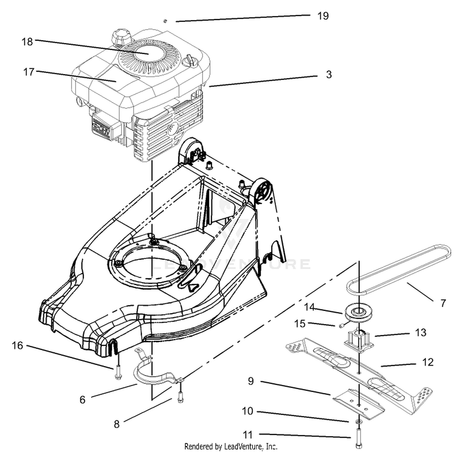 Engine and Blade Assembly