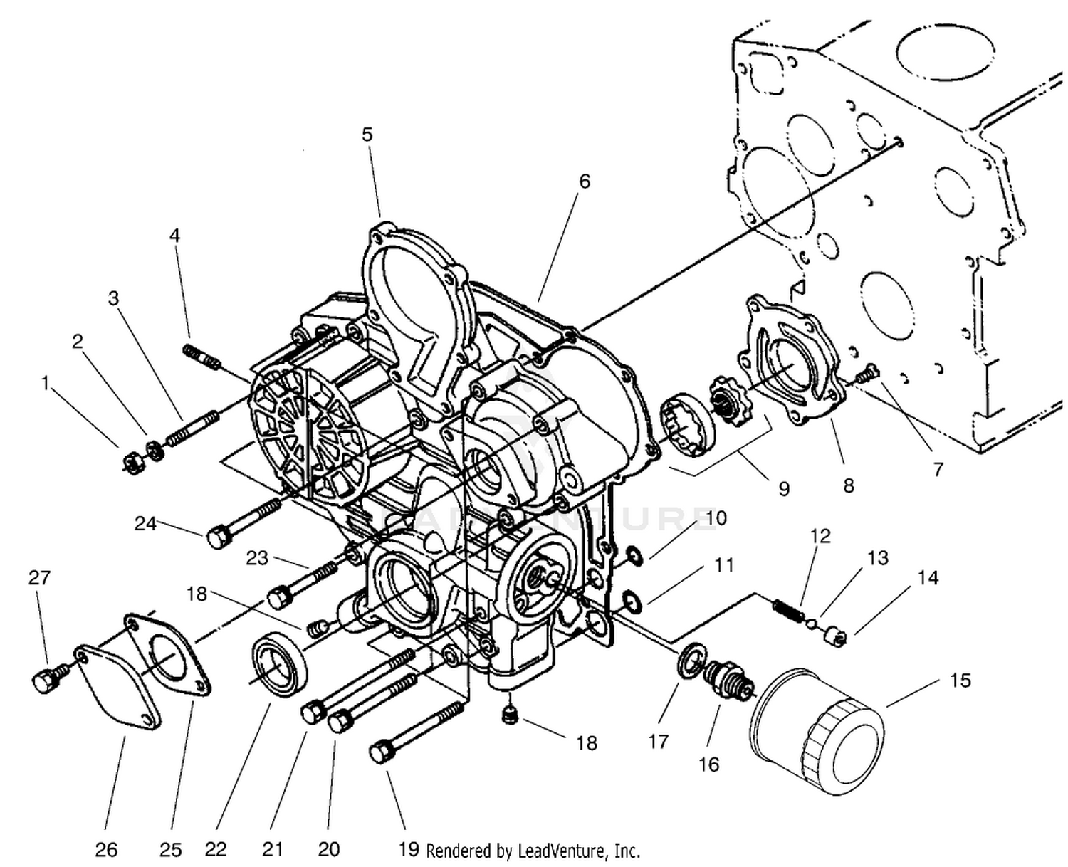 Gear Case  Oil Filter Assembly