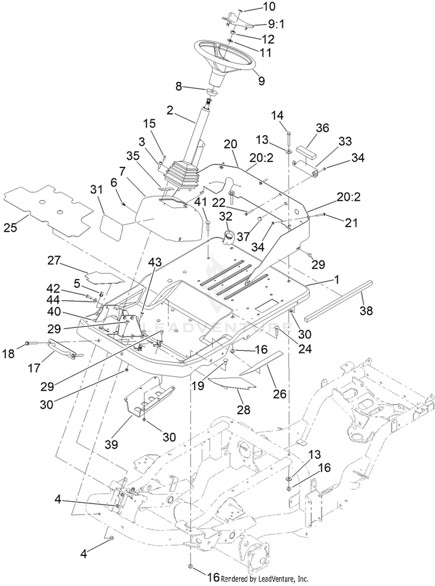 Platform, Steering and Console Assembly
