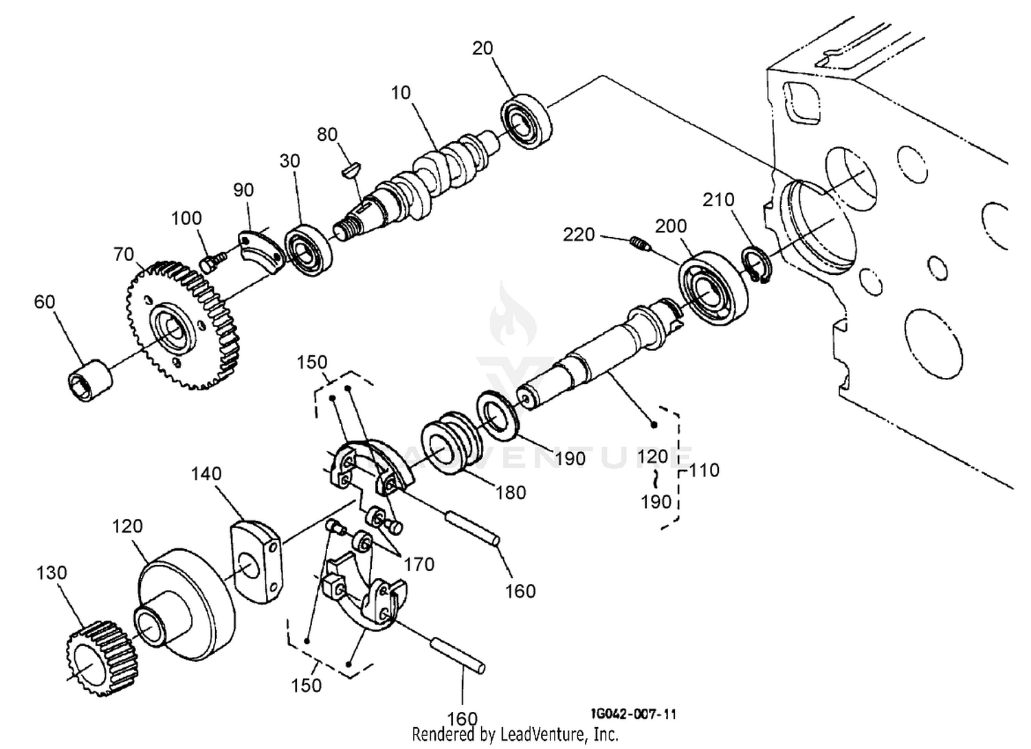 Fuel Camshaft and Governor Shaft Assembly