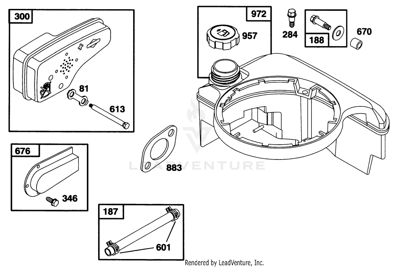 Engine Briggs  Stratton Model 128802-0615-01 8