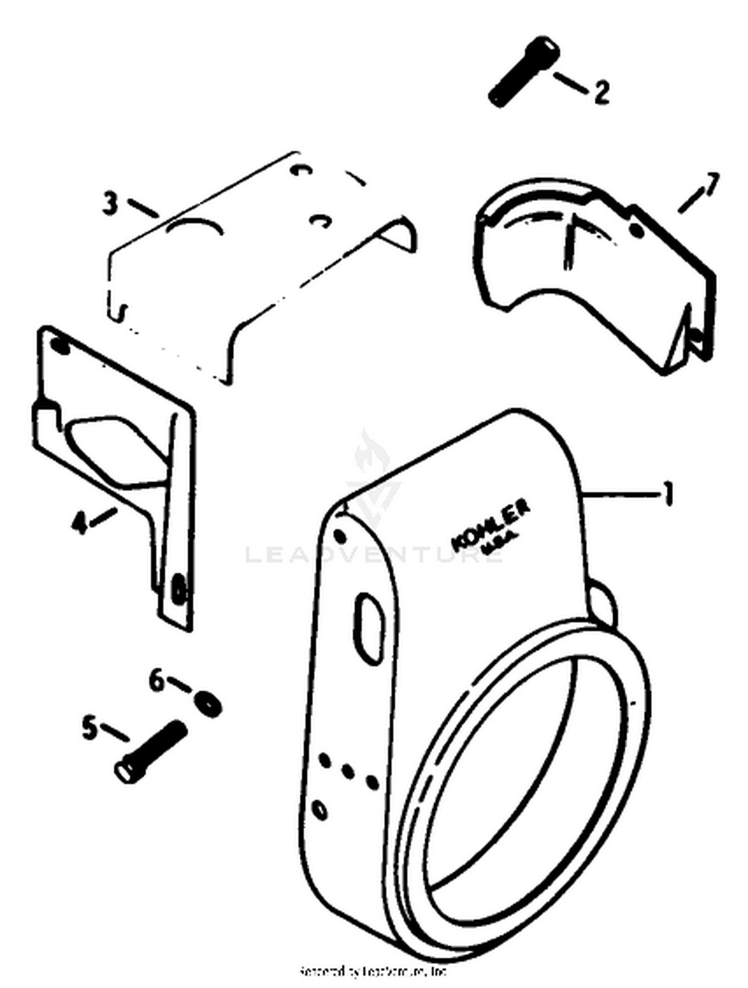 Baffles  Shroud-Engine Assembly Kohler Model K-321s Spec. No. 60407