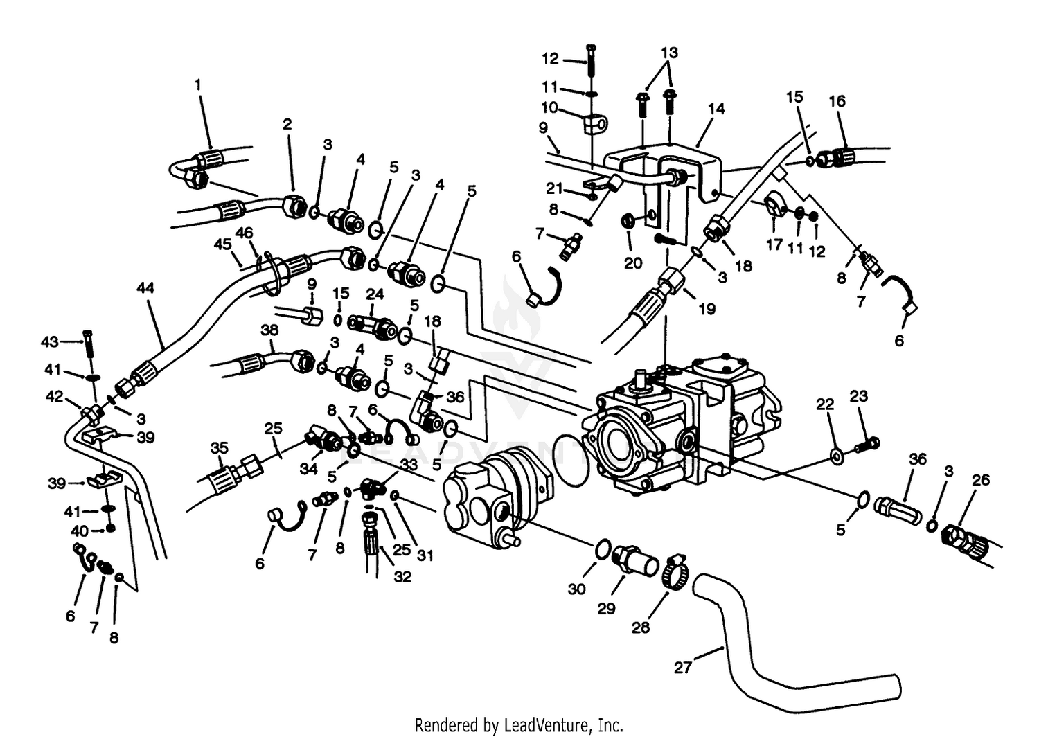 Hydraulic Pump Fittings Assembly