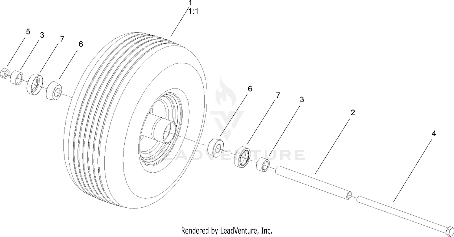 Caster Wheel Assembly No. 108-9954