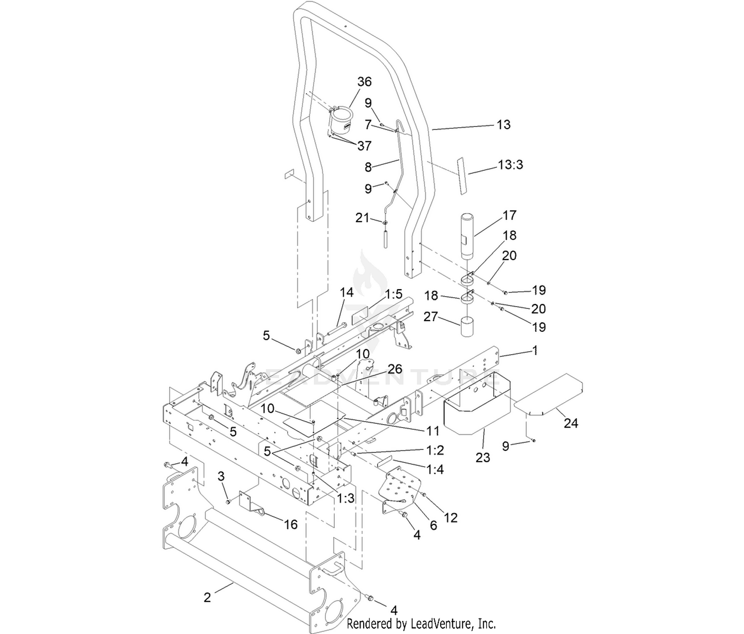 Frame and Roll-Over Protection System Assembly