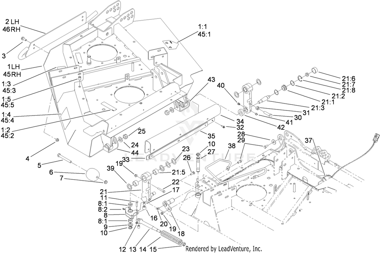 Right Hand and Left Hand  Deck Installation Assembly