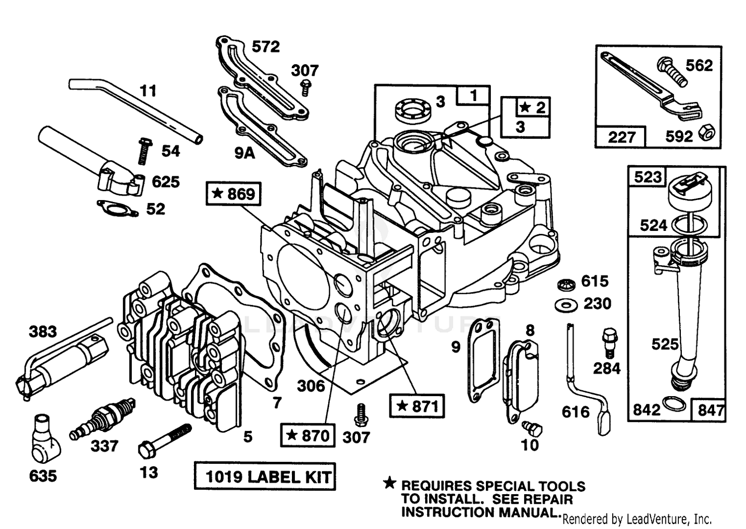 Engine Briggs  Stratton Model 124702-3115-01