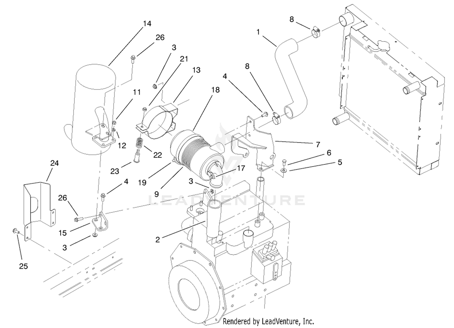 Muffler and Air Cleaner Assembly