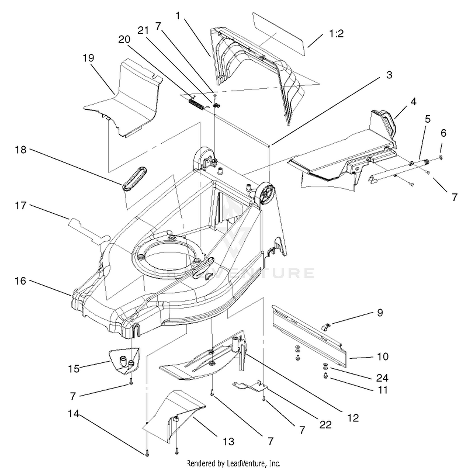 Deck, Kickers And Recycler Plug Assembly