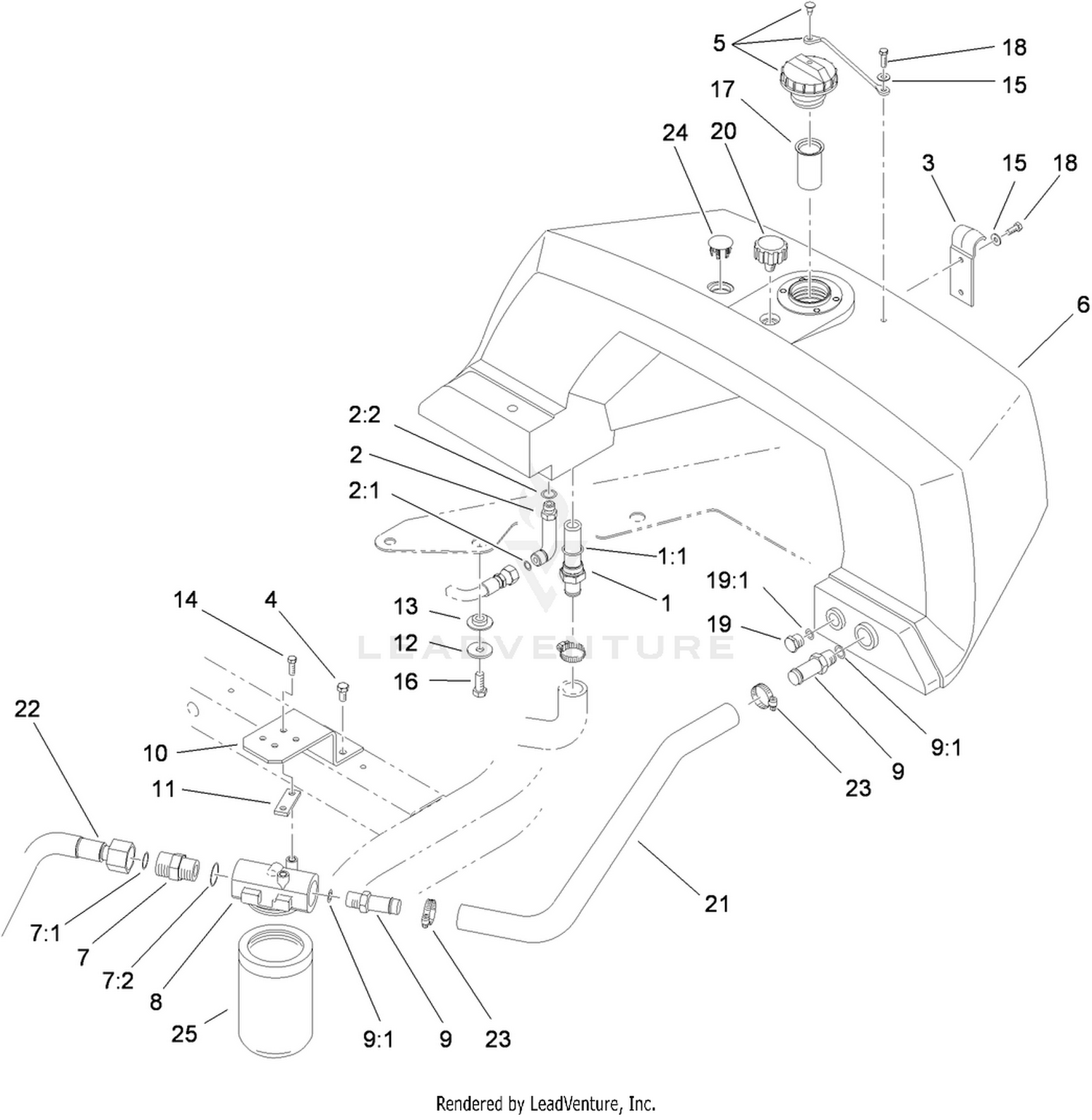 Hydraulic Tank and Filter Assembly