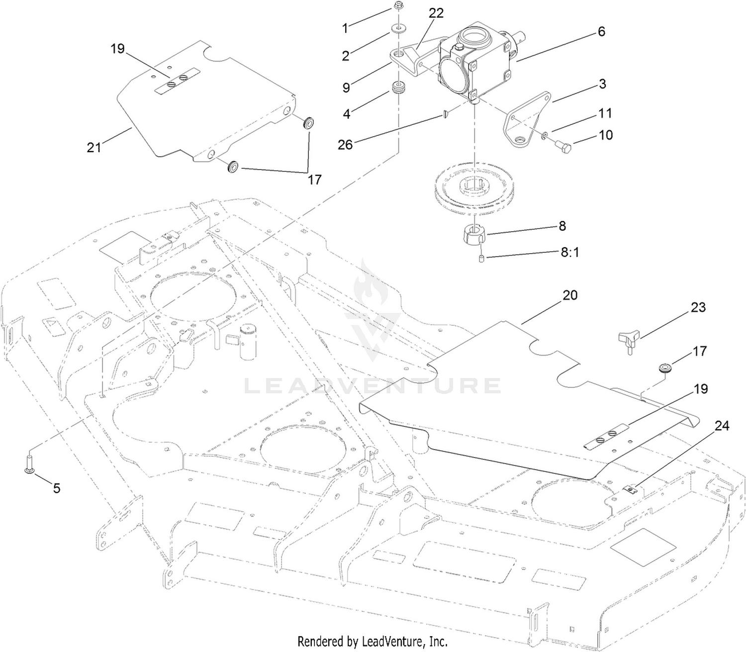 Cover and Gearbox Assembly