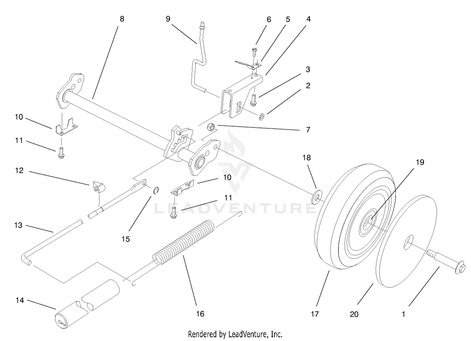 Deck Suspension Assembly