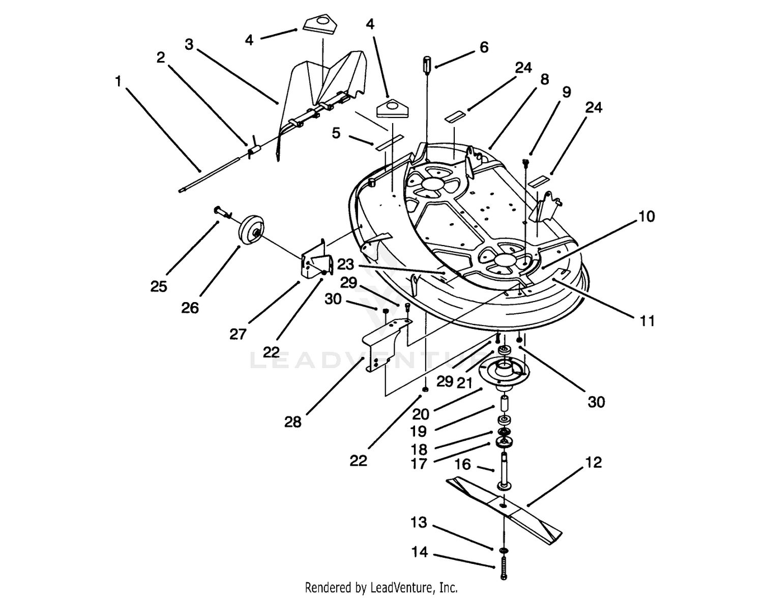 Housing  Spindle Assembly (38" Cutting Unit)(model No. 71203 Only)