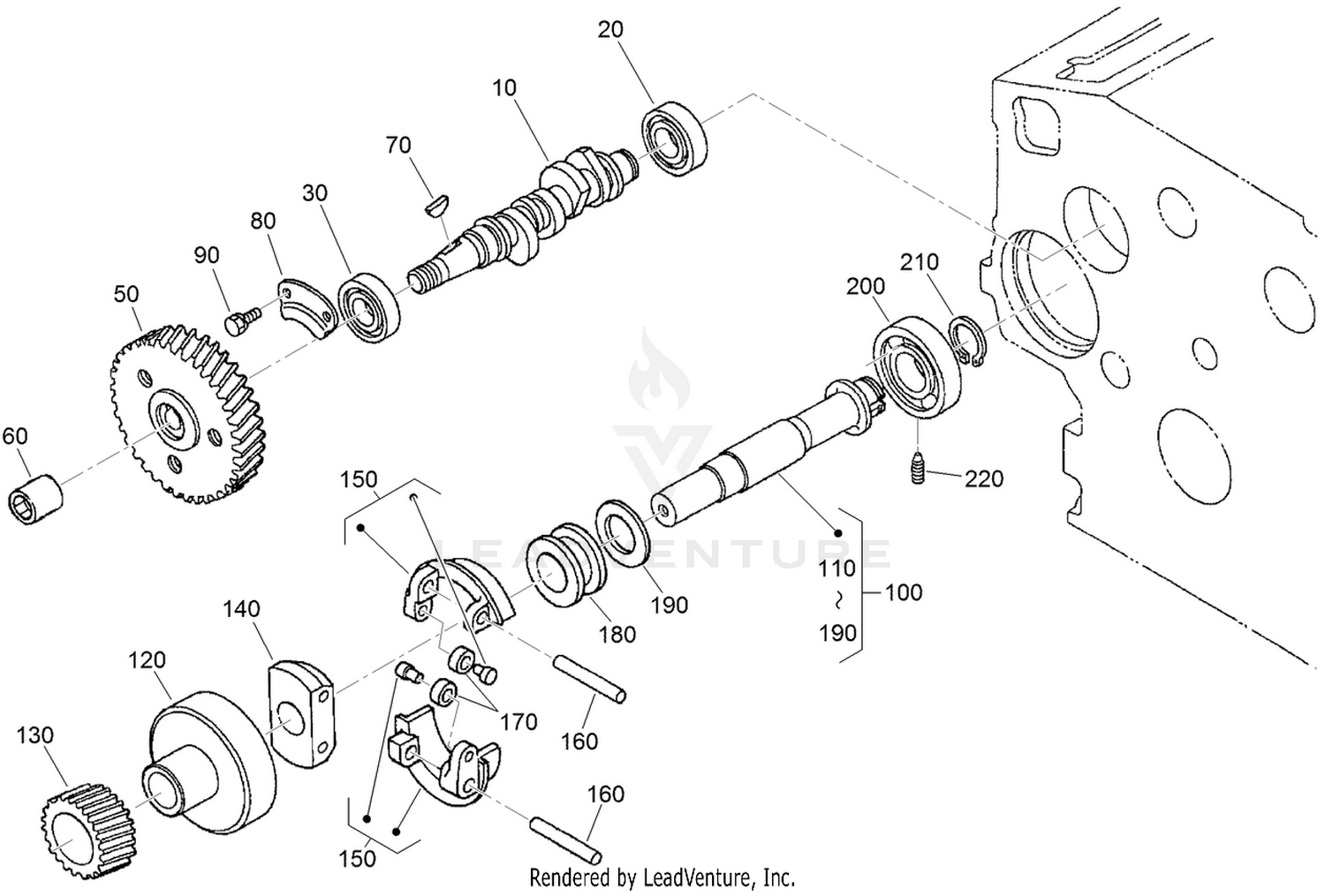 Fuel Camshaft and Governor Shaft Assembly