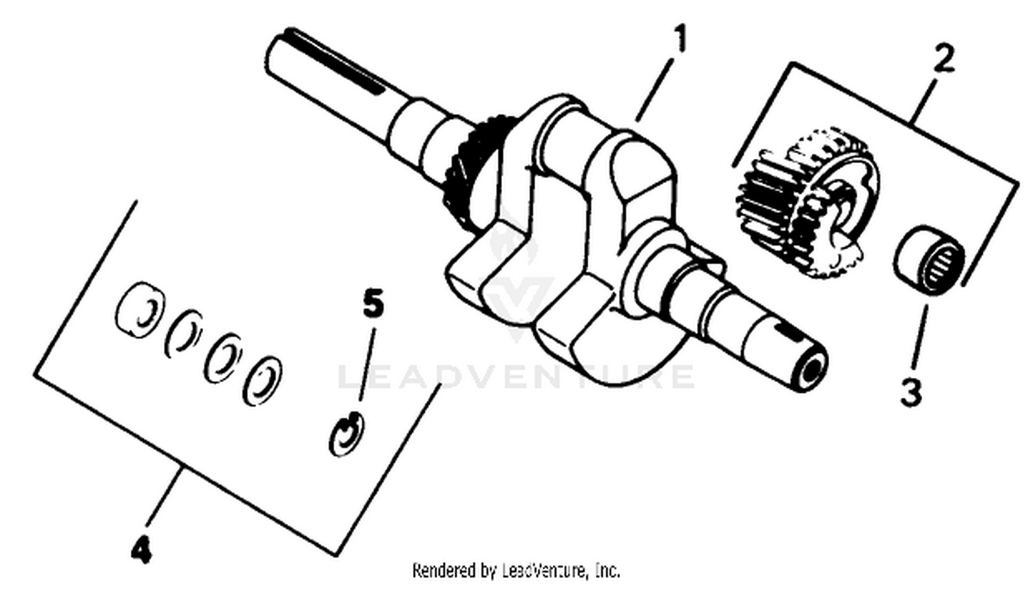 Crankshaft-Engine Assembly-Kohler Model No. M16s-711533