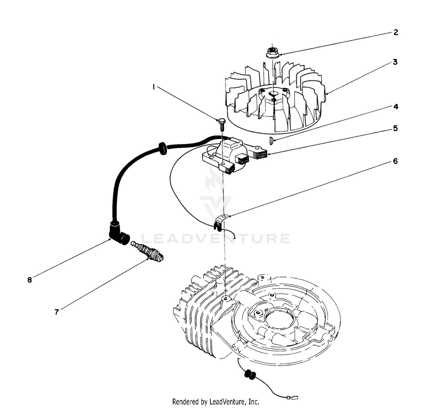 Flywheel  Magneto Assembly (engine Model No. 47pk9)