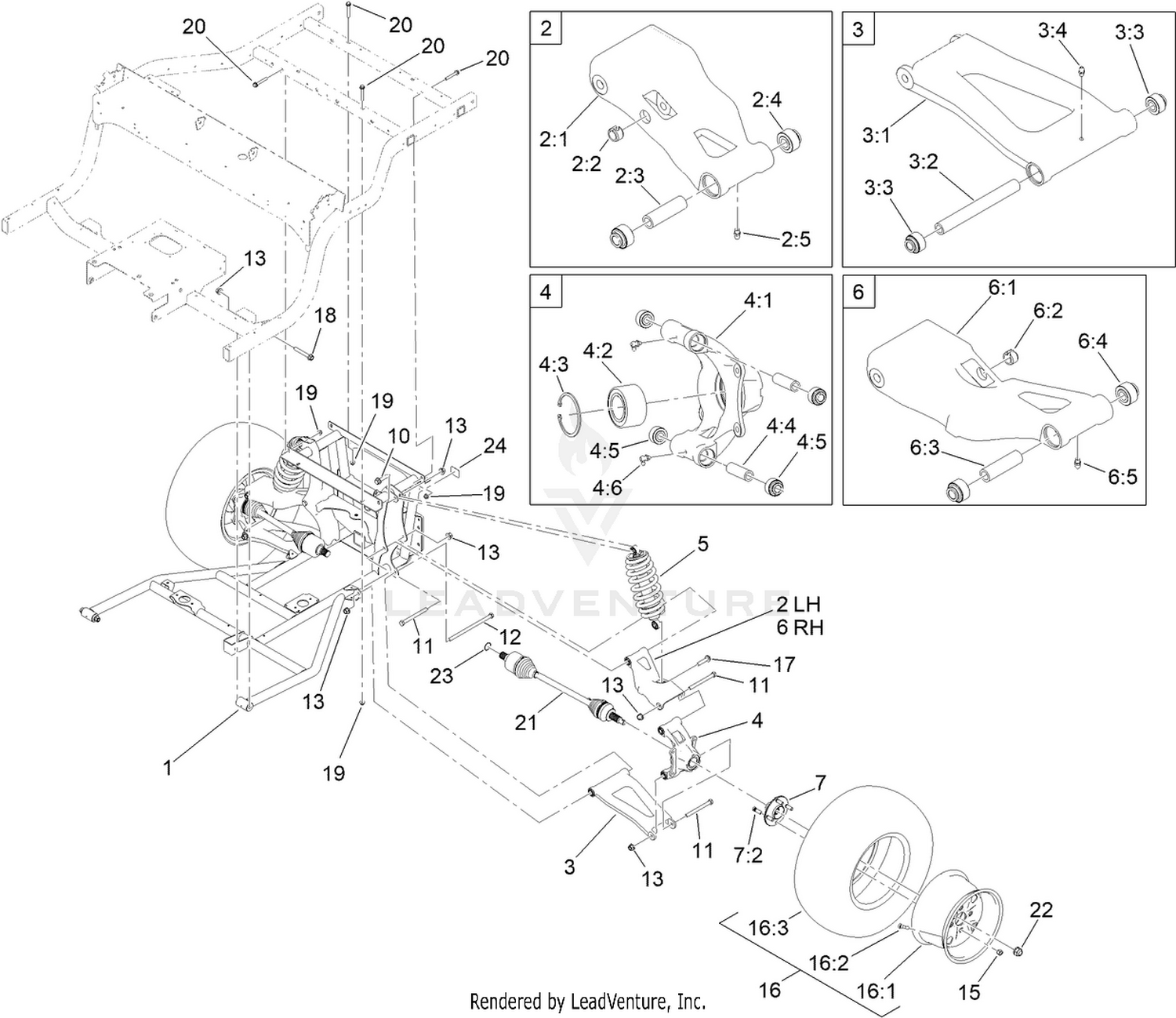 Rear Suspension and Subframe Assembly