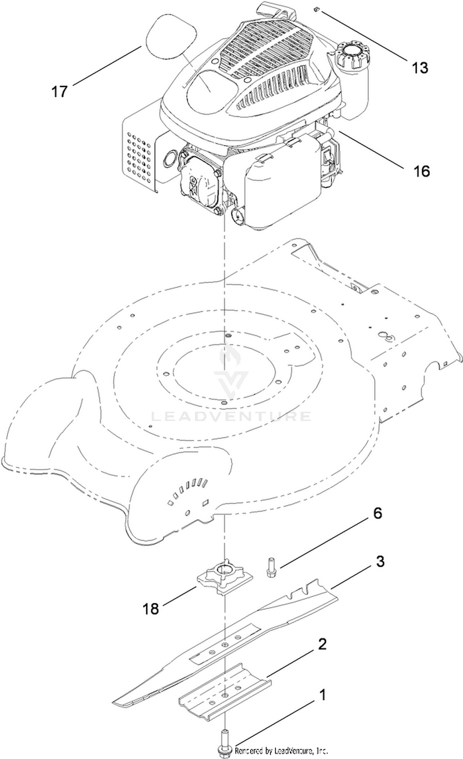 Engine and Blade Assembly