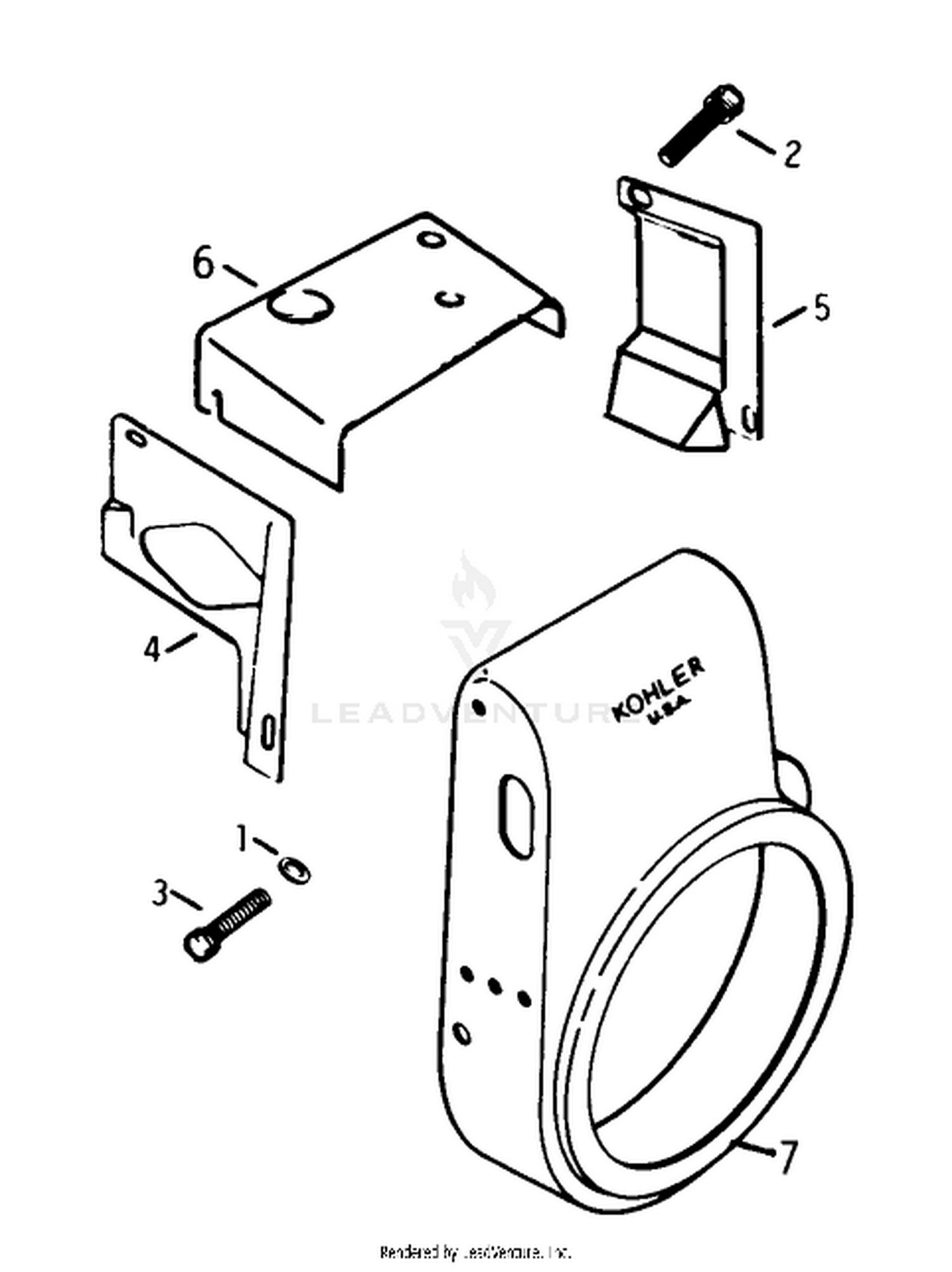 Baffles  Shroud-Engine Kohler Model No. K321s Spec. No. 60434