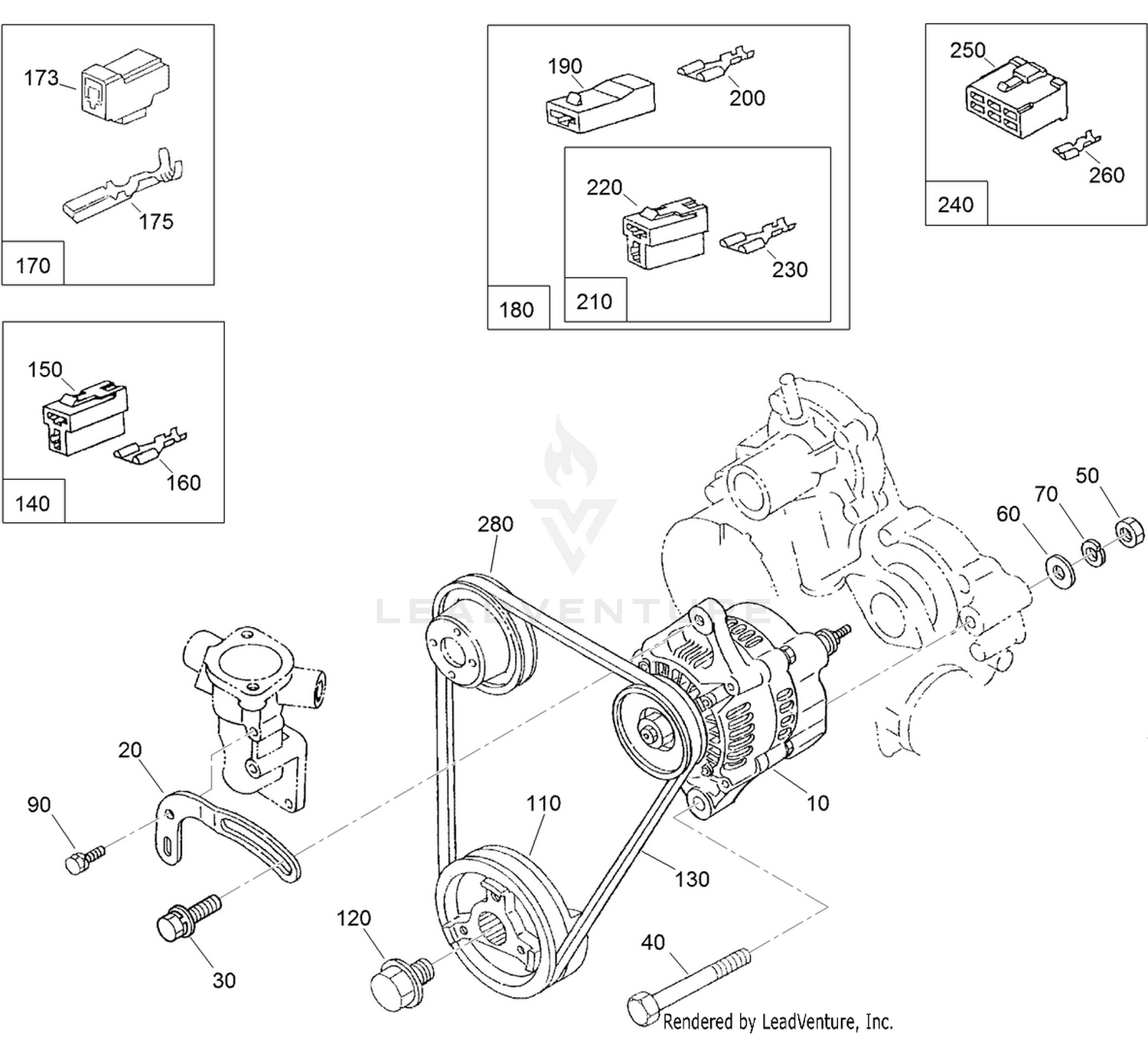 Alternator and Pulley Assembly