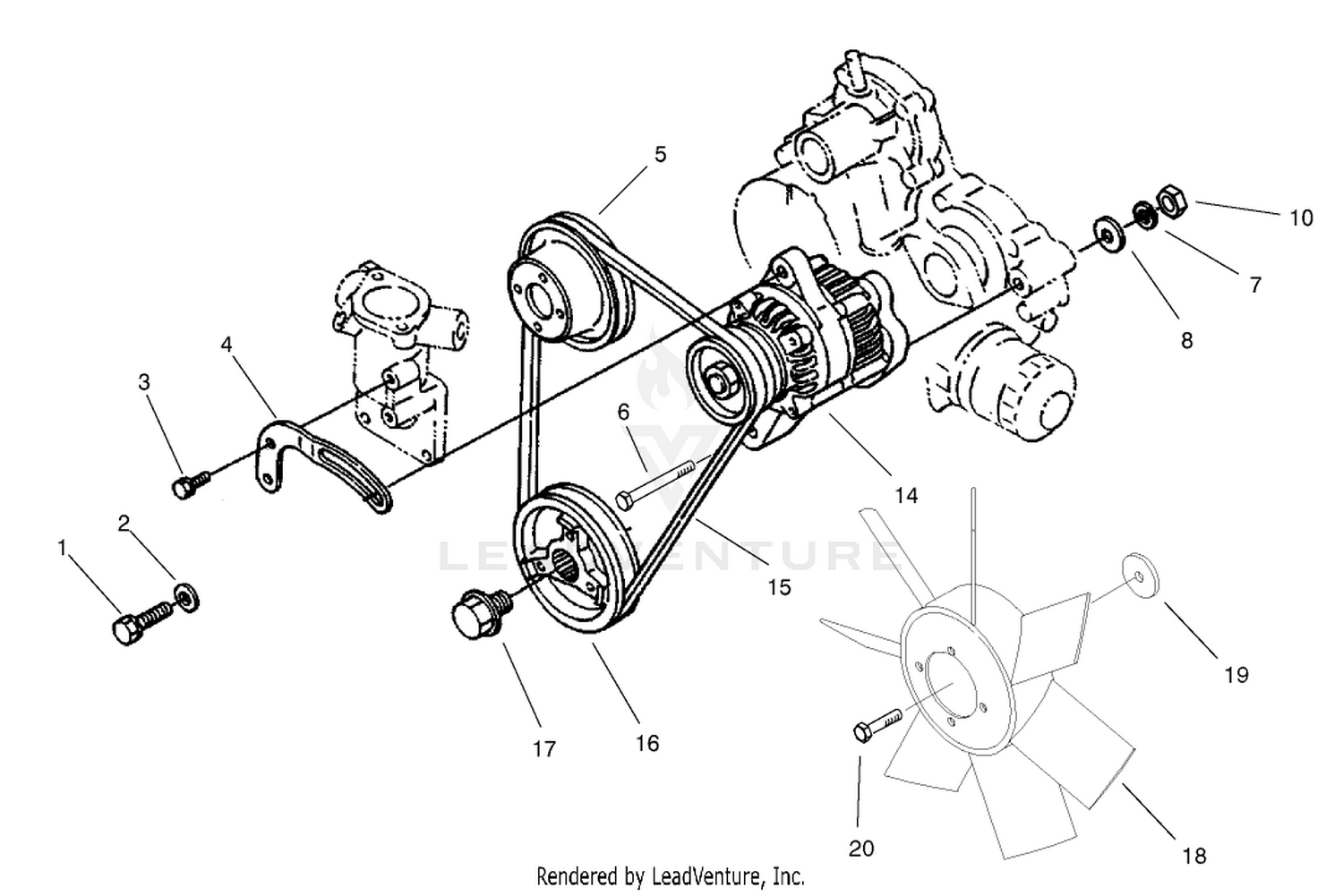 Alternator and Pulley Assembly
