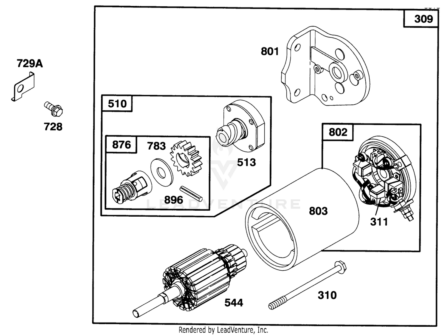 Engine Briggs  Stratton Model 282707-0119-01 6