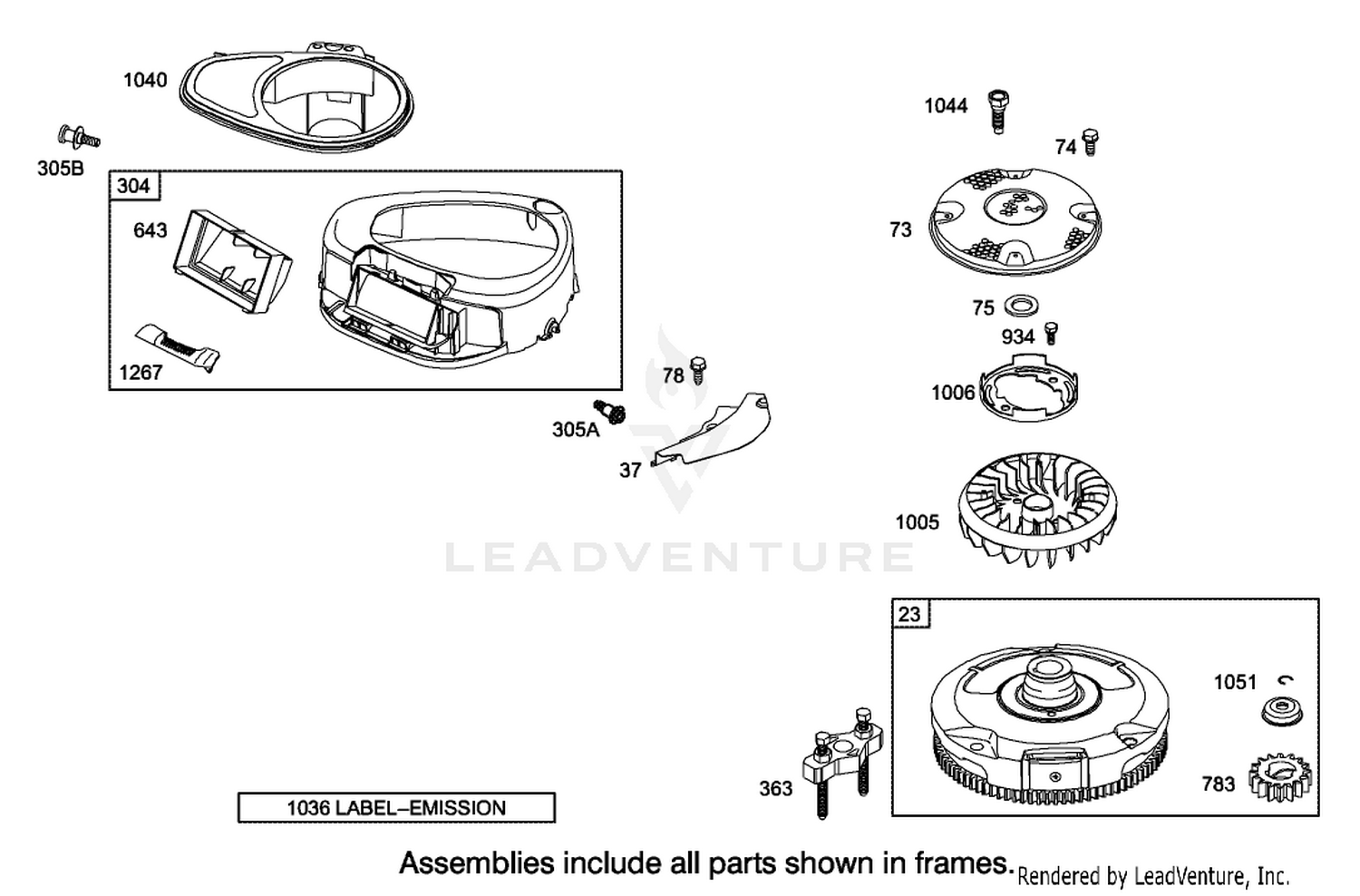 Blower Housing Assembly Engine Briggs and Stratton Model 31F777-0123-E1