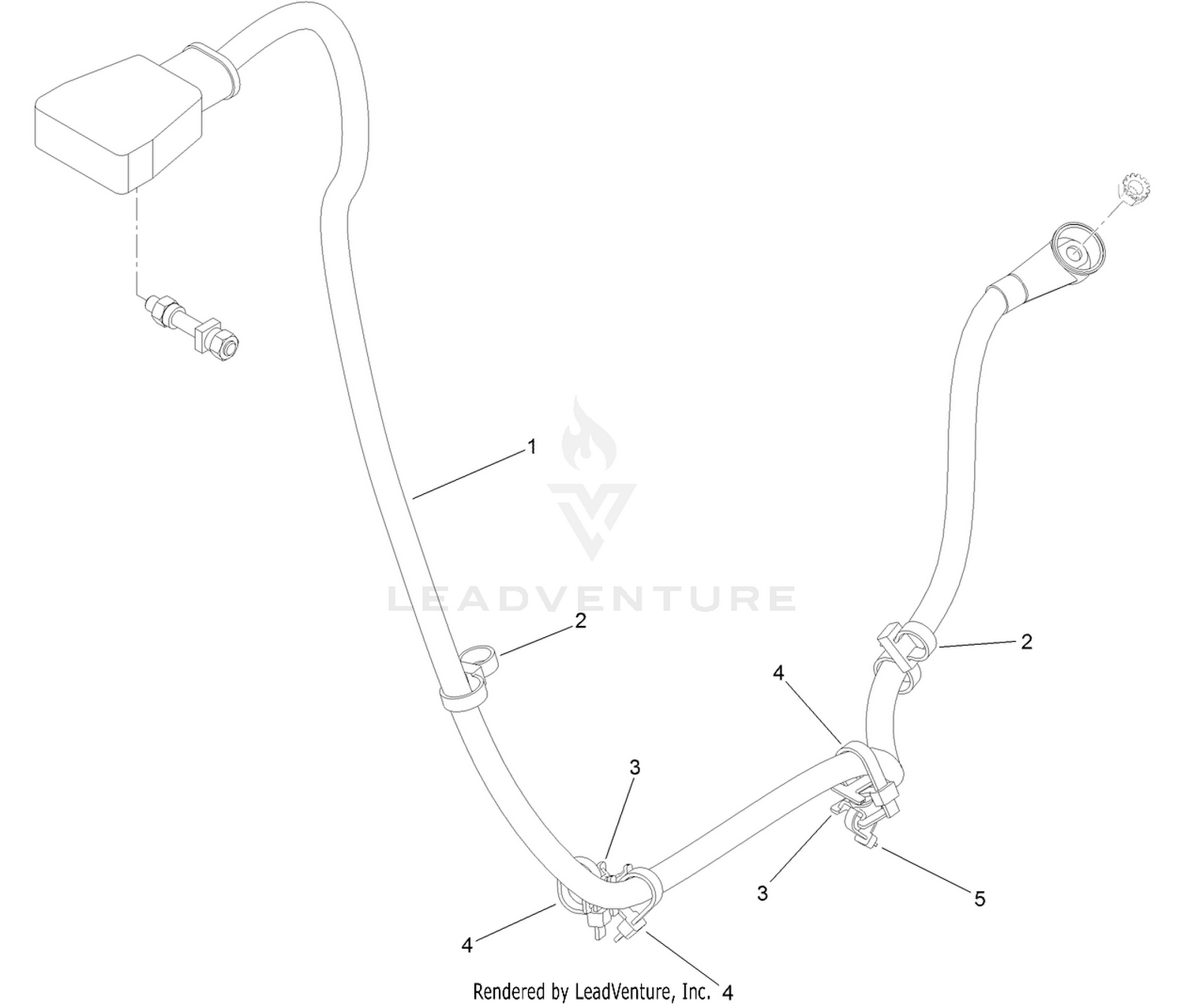Positive Battery Cable Assembly  Models 30857, 30857N, 30858, 30858N