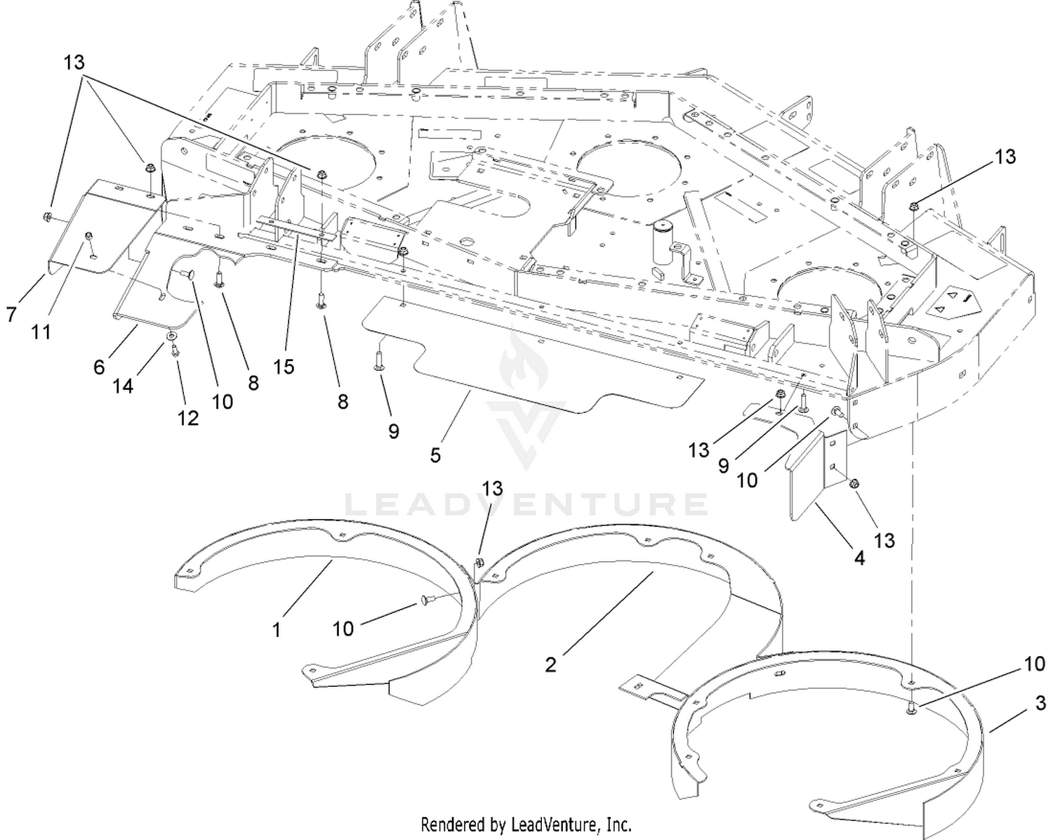 Rear Discharge and Shield Assembly