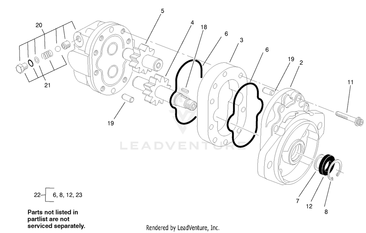 Motor Gear Assembly No. 93-6975