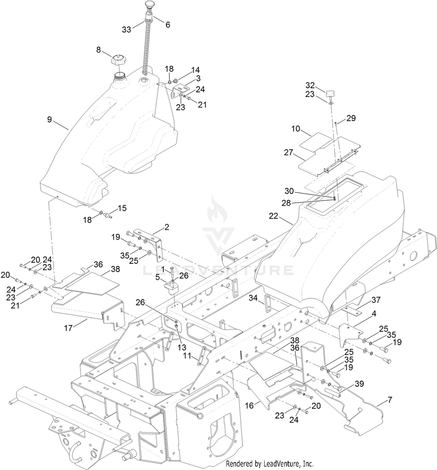 Fuel Tank and Storage Pod Assembly