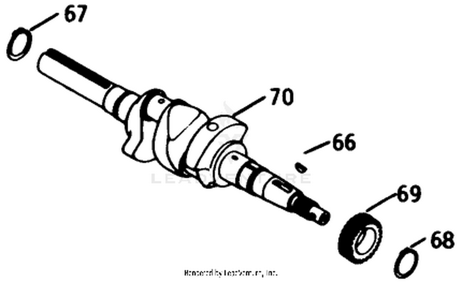 Engine Kohler Model No. K582gs Type No. Ps-36315 Crankshaft-Group 8
