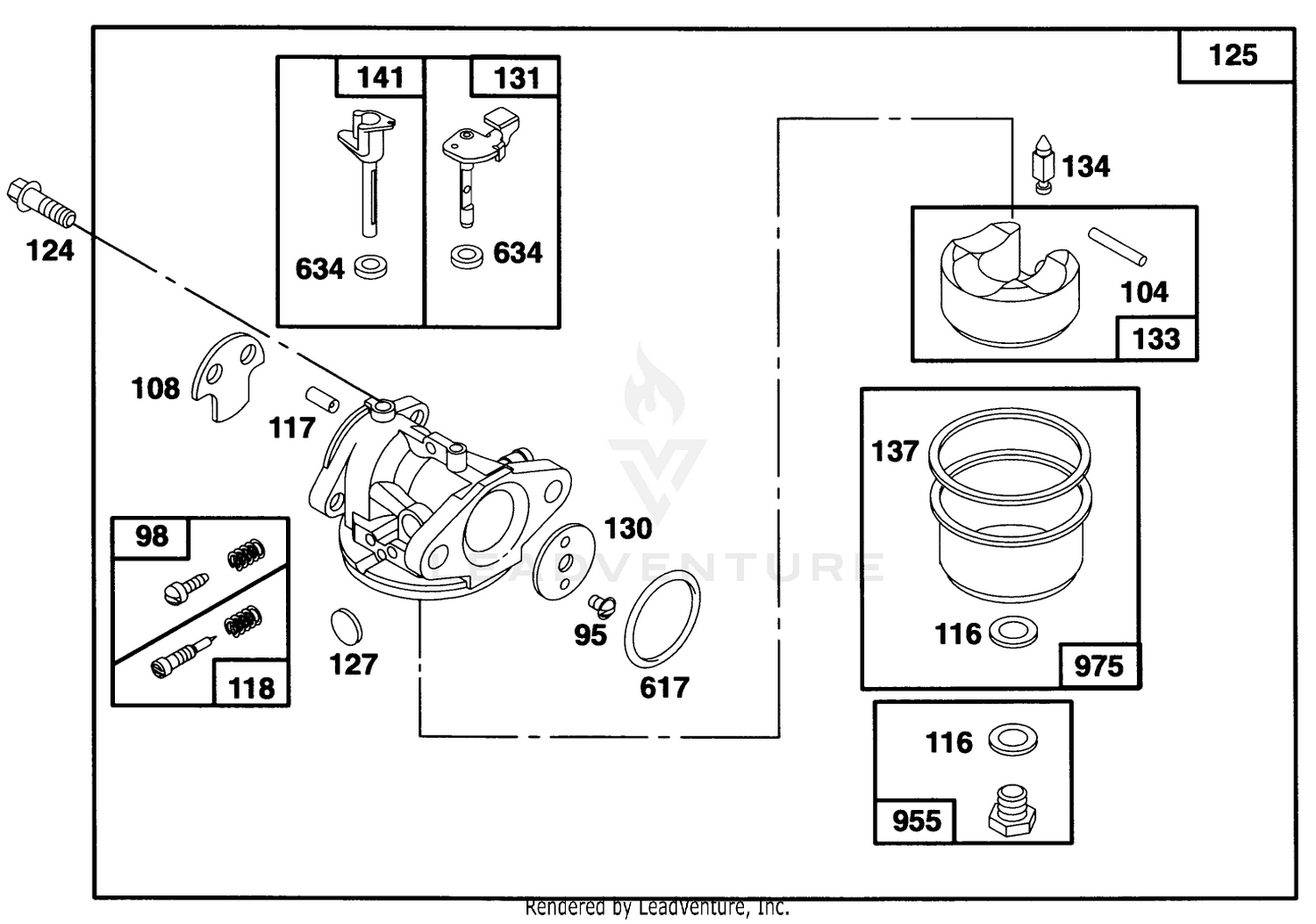 Engine Briggs  Stratton Model 122702-0182-01 4