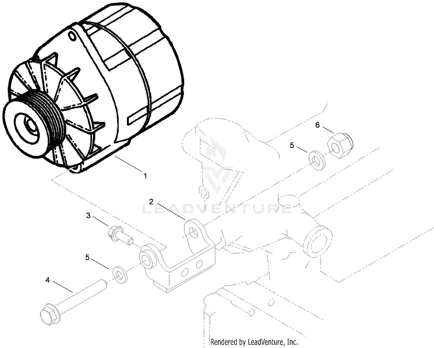 Engine Alternator Assembly
