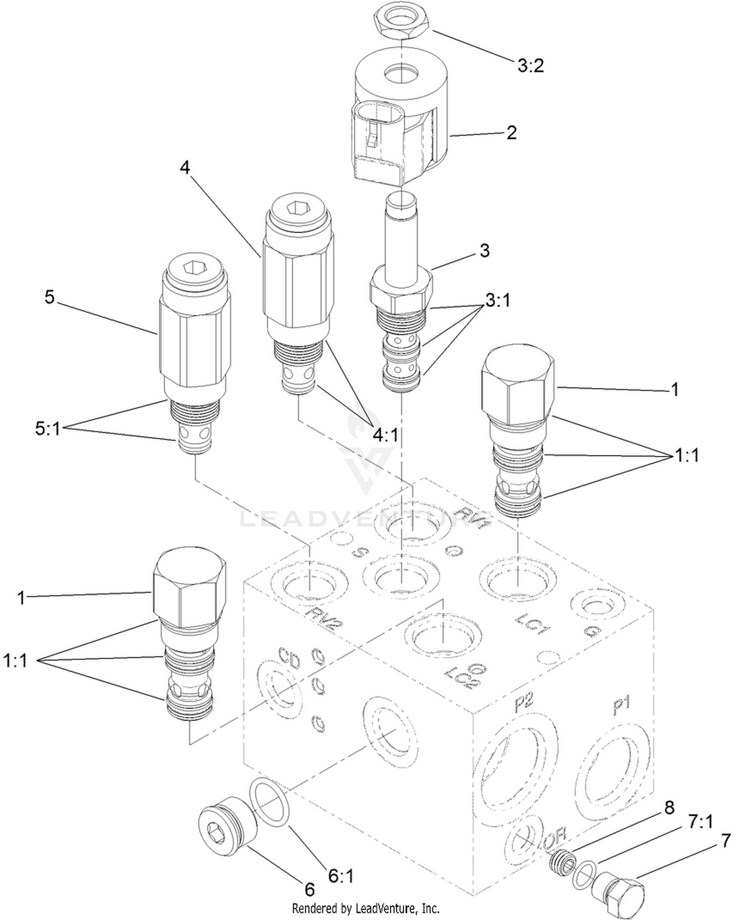 Hydraulic PTO Manifold Assembly No. 115-8469