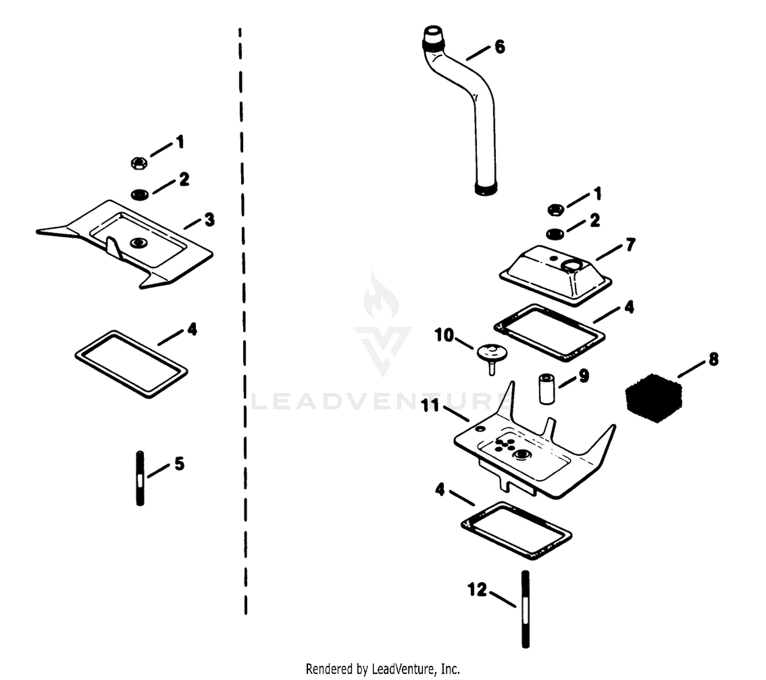 Breather  Vent Kohler Engine Model No. Kt17qs Type No. 24324