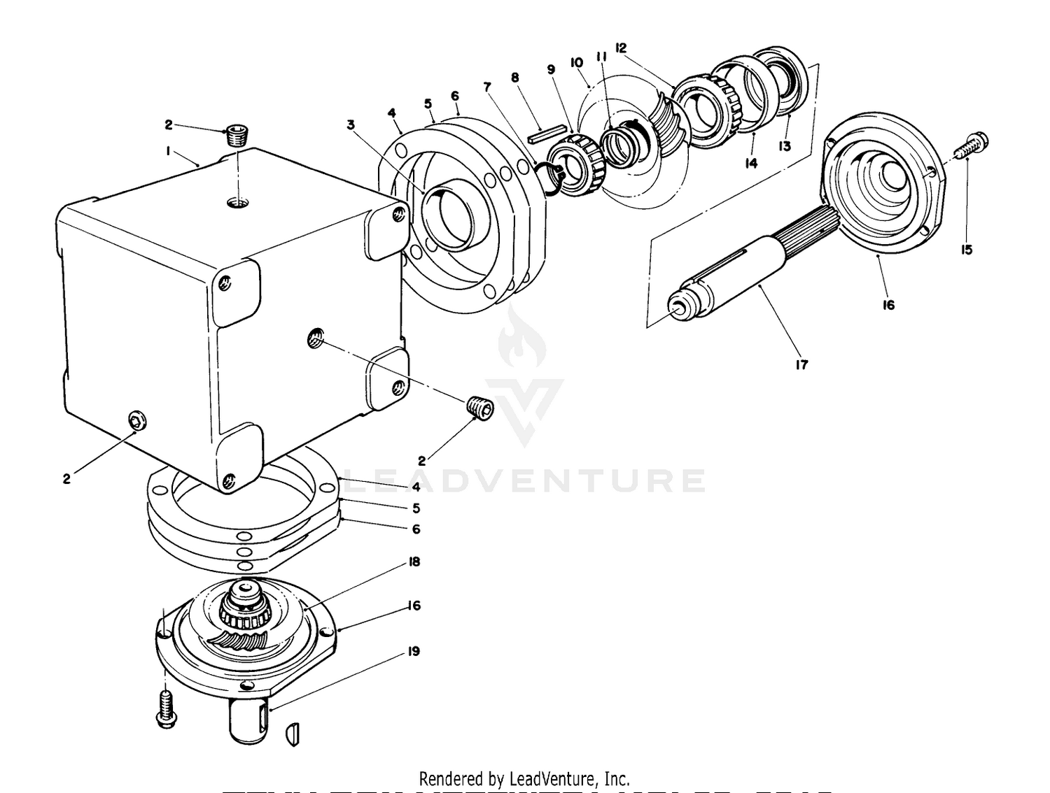 GEAR BOX ASSEMBLY NO. 68-6810