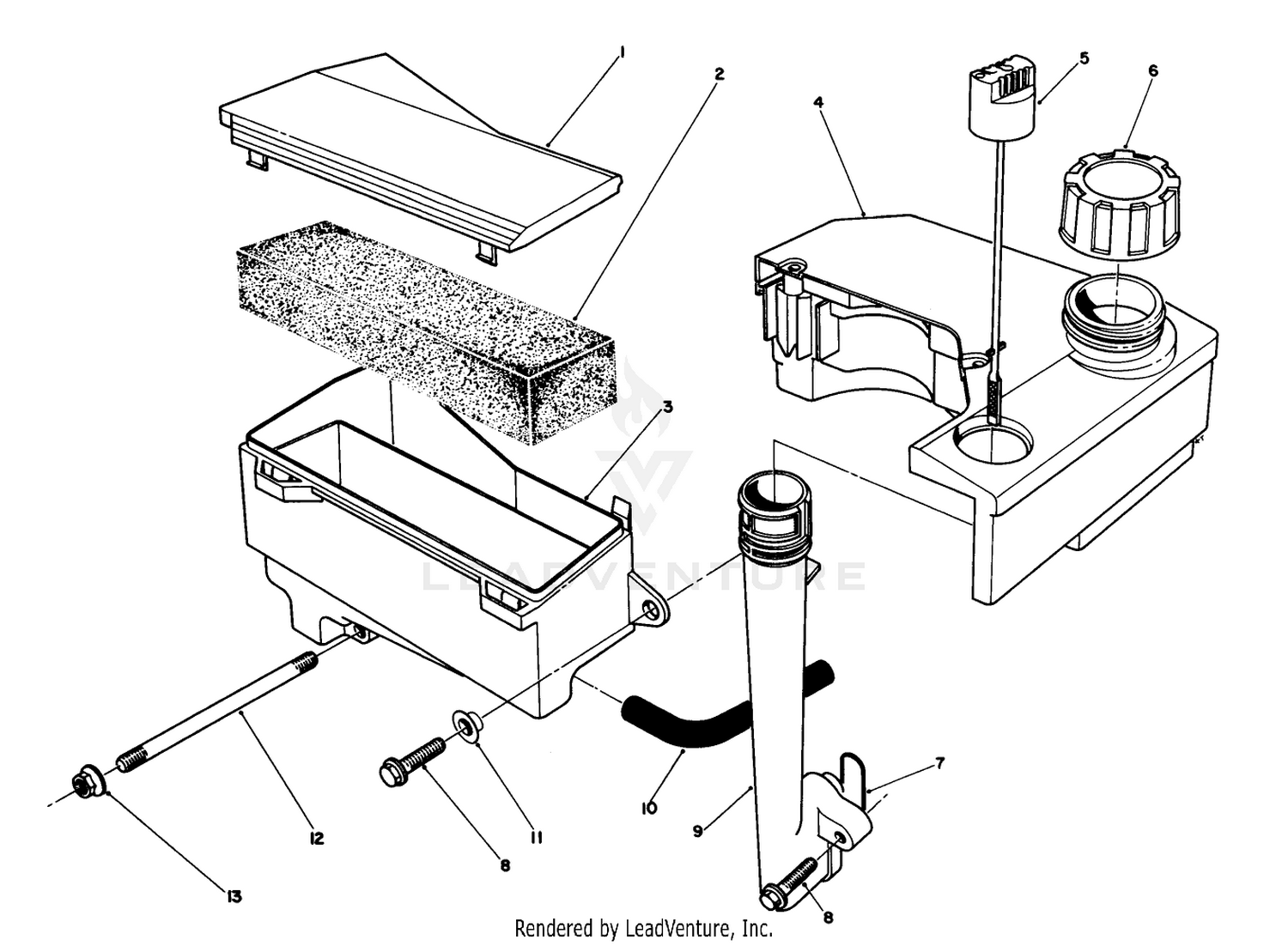 Air Cleaner  Fuel Tank Assembly (engine Model No. Vml0-2)