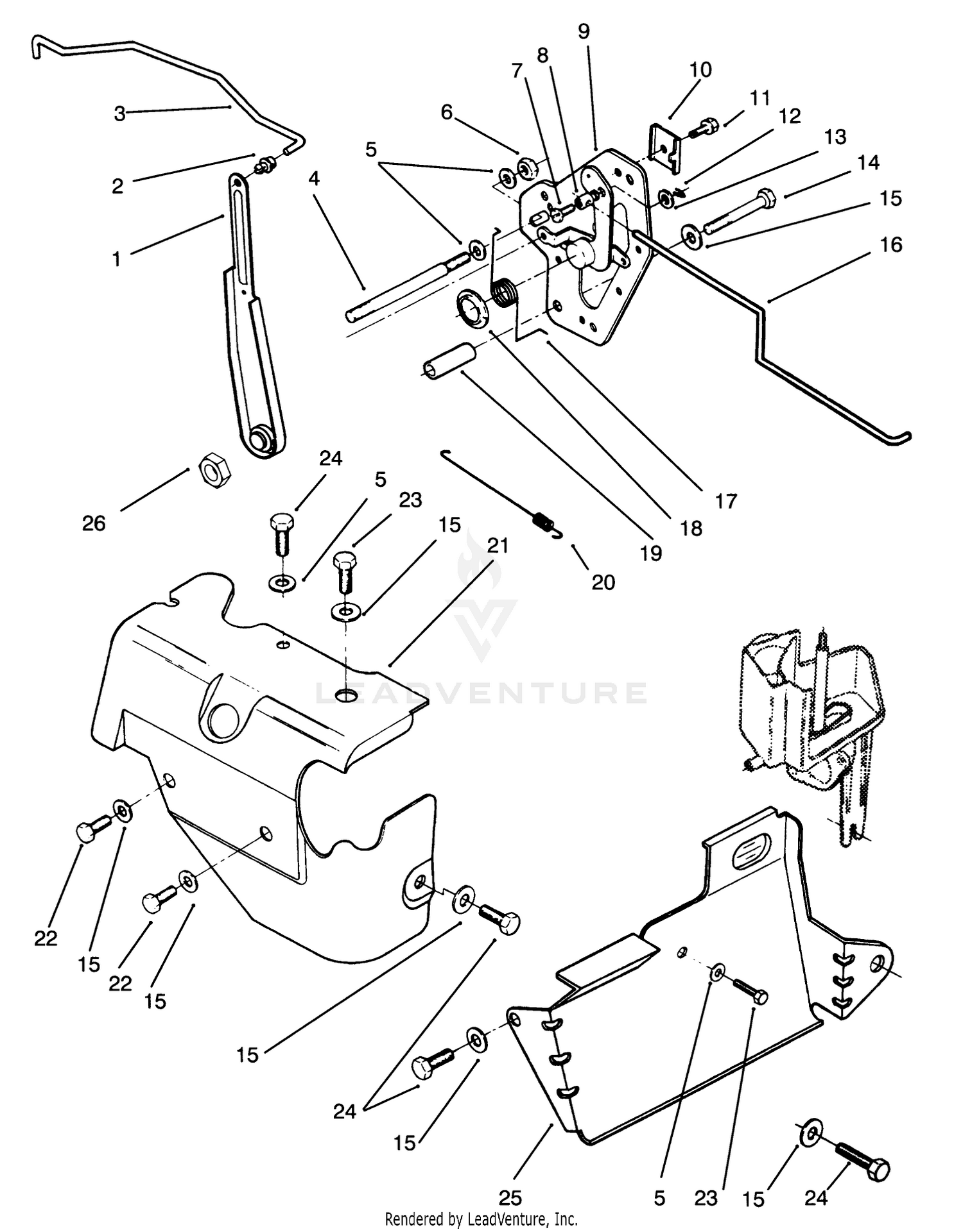 Governor Linkage  Cover Assembly