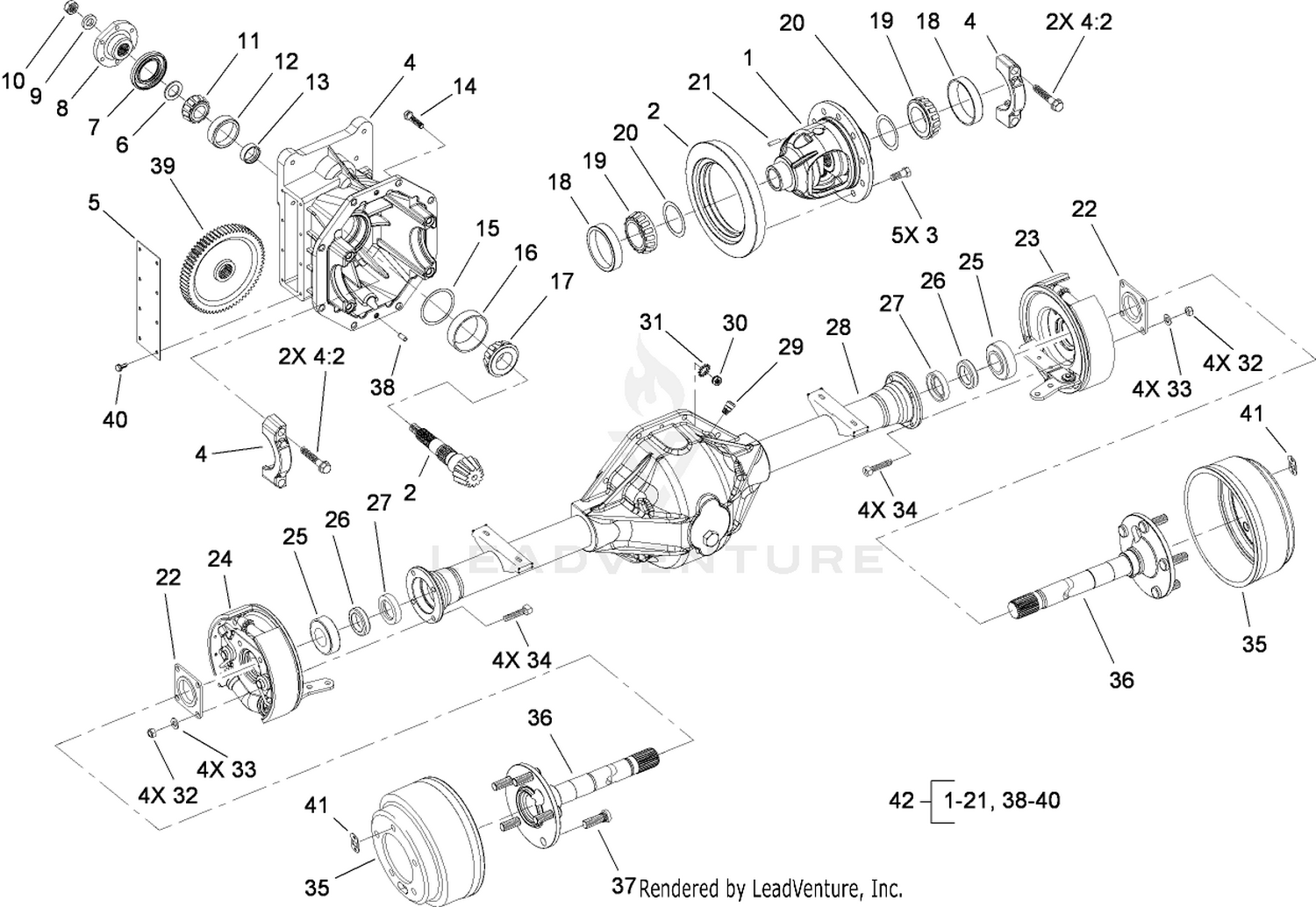 Front Axle Assembly No. 86-9630-03