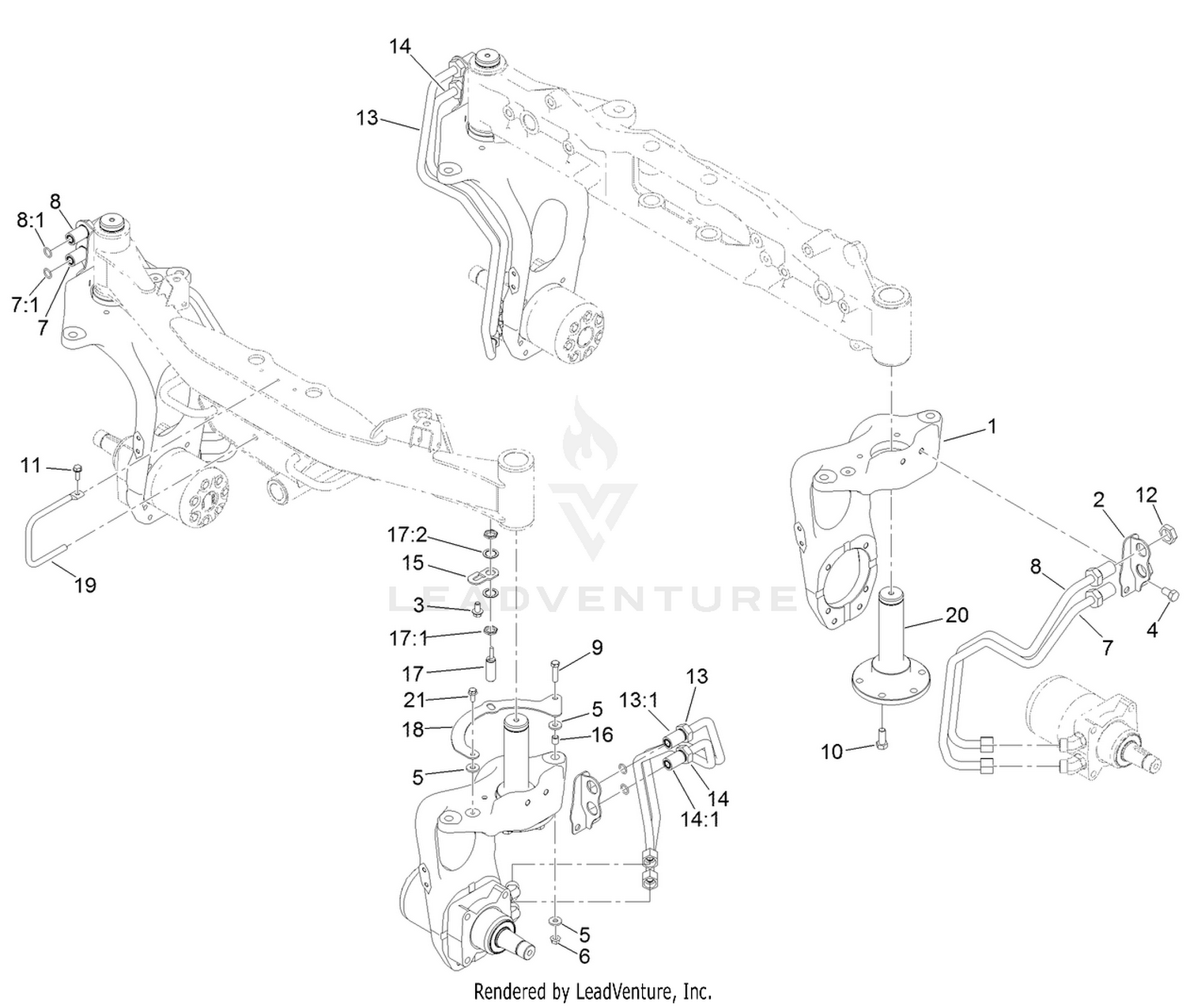 4 Wheel Drive Steering Assembly