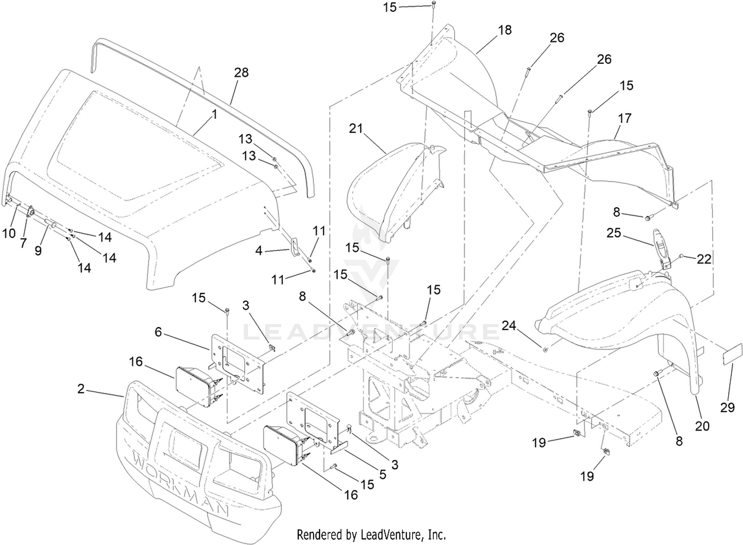 Hood and Fender Assembly