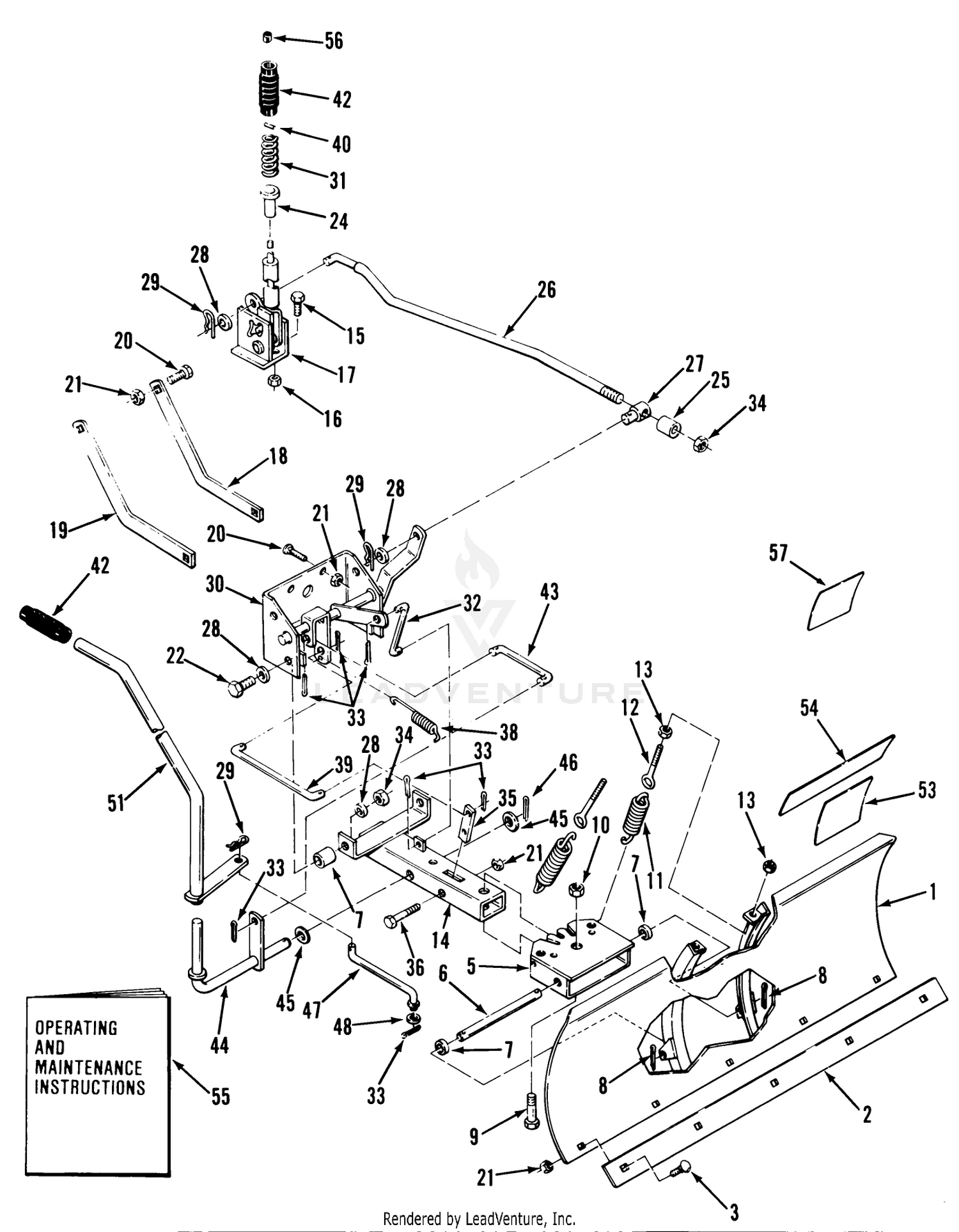 Snow Blade-42 In (107 Cm) Vehicle Identification Number 06-42bl01
